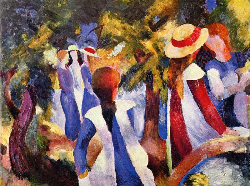 August Macke Madchen im Grunen Spain oil painting art